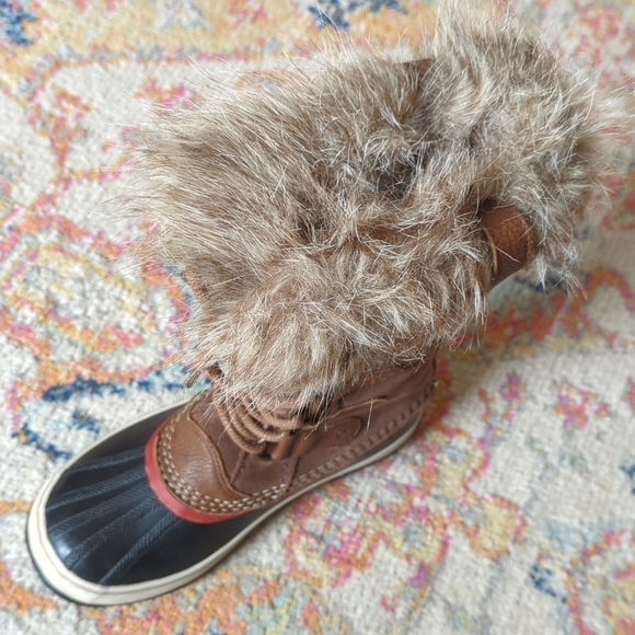 Sorel Joan Of Arctic Waterproof Suede Leather Faux Fur Trim Rubber Snow Boots 8 - Picture 7 of 16